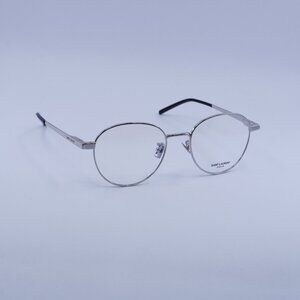 Saint Laurent SL532 005 Eyeglasses Silver 53mm Round Frame